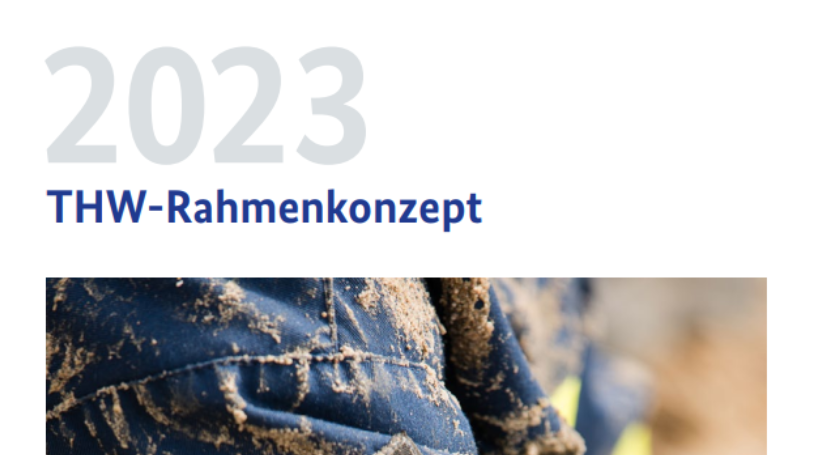 Screenshot der Titelseite des Rahmenkonzepts 2023 (Quelle: THW) Screenshot der Titelseite des Rahmenkonzepts 2023
